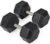 Titan Fitness 75 LB Pair Free Weights, Black Rubber Coated Hex Dumbbell, Straight Stainless Steel Handle, Strength Training, Full Body Workout