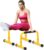TABEKE Push Up Bar, 14” High Steel Parallettes & Dip Bar with Full Coverage Foam Handle, Heavy-Duty Calisthenics Parallel Bars for L-Sit, Dips, Home Gym Strength Training Workout