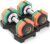 Adjustable Dumbbells Set 22.5LB Pair, 1-Sec Fast Adjustable 5 Free Weights, Premium Comfort Non-slip Metal Handle, Compact Size for Full Body Home Workout