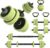 Adjustable Dumbbell Set 22/42/62LBS, 5-in-1 Free Weight Dumbbell Set Used as Dumbbell，Kettlebell,Barbell, Push-Up Stand,Weight Plate, Iron Sand Weights Set with Connector ,Fitness Exercises for Home Gym Suitable Men/Women
