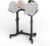 Uboway Adjustable Dumbbell Stand- Dumbbell Rack with 4 Level Height Adjustment, Weight Stand for Dumbbells with Tablet Holder and Wheels, Hand Weight Rack for Adjustable Dumbbell Set, Home Gym Fitness（Bonus Foot Pads）