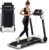 Goplus 2.25HP Folding Treadmill, Electric Superfit Treadmill W/LED Display, APP Control, Blue Tooth Speaker and Device Holder, Compact Jogging Walking Running Machine for Home & Office