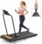 Walking Treadmill Pad with Incline and Handle Bar, Silent and Foldable Fitness Equipment, Treadmill with 4-in-1 Modes, Easy Assembly, Portable Home Gym Equipment (Yellow)