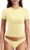 YEOREO Ease Women Fitted Workout Tops Short Sleeve Double Lined Basic Y2K Going Out Crew Neck Compression Crop Top