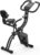 Folding Exercise Bike with Arm Resistance Bands, Magnetic Upright Indoor Cycling Bike Stationary for Home Gym & Cardio Workout