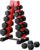 RITFIT Rubber Hex Dumbbells Set with Rack, 180-780LB Heavy-Duty Cast Iron Core, Knurled Chrome Handle, Space-Saving Storage Rack for Home Gym Strength Training
