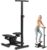 Goplus 2 in 1 Twist Stepper with Handlebar, 330 LBS Hydraulic Stair Stepper w/Waist Twister Platform, LCD Monitor, 5-Level Height Adjustable, High Resistant Step Machine for Cardio Exercise at Home