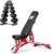 RITFIT 300/350/650LBS Rubber Coated Hex Dumbbell Set with Rack and Multi-Position Weight Bench, 1300LB Capacity for Full Body Workout