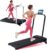 Compact Walking Pad with Handle Bar, 3.5HP Portable Electric Small Treadmills with Handles for Home Small Spaces, 350LBS Capacity Under the Desk Treadmill with 3-Level Incline, 0.6-7.6MPH Walking Pads