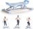 Balance Board, Ski Simulator with Resistance Bands, Portable Slide Stepper Exercise Machine with LCD Monitor, 300 lbs Capacity Full Body Cardio & Strength Training Equipment for Home Gym