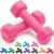 Portzon Weights Dumbbells 10 Colors Options Compatible with Set of 2 Neoprene Dumbbells Set,1-15 LB, Hand Weights for Exercise and Muscle Toning ，Anti-Slip, Anti-roll, Hex Shape