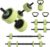 Adjustable Dumbbell Set 22/42/62LBS, 5-in-1 Free Weight Dumbbell Set Used as Dumbbell，Kettlebell,Barbell, Push-Up Stand,Weight Plate, Iron Sand Weights Set with Connector ,Fitness Exercises for Home Gym Suitable Men/Women
