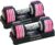 Adjustable Dumbbells Set 12.5LB Pair, 1-Sec Fast Adjustable 5 Free Weights, Premium Comfort Non-slip Metal Handle, Compact Size for Full Body Home Workout