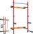 2″ x 2″ Folding Wall Mounted Squat Rack, 1100 Pounds Capacity Power Rack with Pull Up Bar, J Hooks and Other Attachments, Space-Saving Home Gym Package
