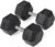 Titan Fitness 70 LB Pair Free Weights, Black Rubber Coated Hex Dumbbell, Straight Stainless Steel Handle, Strength Training, Full Body Workout