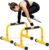 TABEKE Push Up Bar, 14” High Steel Parallettes & Dip Bar with Full Coverage Foam Handle, Heavy-Duty Calisthenics Parallel Bars for L-Sit, Dips, Home Gym Strength Training Workout