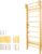 Multiuse Gymnastics Swedish Ladder, Exercise Ladder, Wall Mounted Pull Up Bar, Wood Stall Bar, Physical Therapy for Stretching and Various Exercises, Indoor Gym Workout Yoga