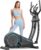 Dripex Elliptical Exercise Machine, Hyper-Quiet Magnetic Elliptical Machine for Home, Elliptical Training Machines with 16 Levels Resistance, 8KG Flywheel, Pulse Sensor, 15.3IN Stride