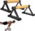 Wood Push Up Bar Set, 2PCS Non-Slip Handstand Bars, Parallettes Bars for Calisthenics and Push-Up Workouts, Solid Wood Grip with Metal Frame, Supports 550 LBS