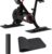 2 Pcs Mats for Exercise Bike, Dual Sided Non-Slip Mat for Rower Machine, Stationary Bike, Elliptical Machine, Natural Rubber Mat Protect Hardwood Floor Carpet