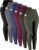LZYVOO Leggings with Pockets for Women, 6 Packs Soft High Waisted Tummy Control Workout Yoga Pants