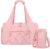 20L Small Gym Duffel Bag with Water Bottle Holder & Shoe Compartment for Women, Travel Duffel Bag with Wet Pocket for Yoga, Pink
