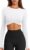 LASLULU Womens Sexy Double Lined Long Sleeve Shirts Crewneck Workout Tops Athletic Yoga Shirts Going Out Crop Tops