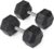 Titan Fitness 60 LB Pair Free Weights, Black Rubber Coated Hex Dumbbell, Straight Stainless Steel Handle, Strength Training, Full Body Workout