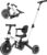XJD Toddler Bike, 6 in 1 Folding Toddler Tricycle for 1-4 Year Old with Parental Control Handle, Balance Bike with Removable Pedal, Backrest, Adjustable Seat, First Christmas Birthday Gifts (White)