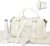 Gym Bag for Women Men with Shoes Compartment and Wet Pocket,Sport Swimming Yoga Bag,Waterproof Travel Duffel Bag Small Carry on Bag Overnight Weekender Bags Personal Item Bag for Airlines Cream White