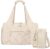 20L Small Gym Duffel Bag with Water Bottle Holder for Women, Lightweight Sports Duffel Bag with Shoe Compartment for Yoga, White