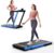 GYMAX Walking Pad, Dual LED Display Free Installation Running Machine w/Smart App/Remote Control & Bluetooth Speaker, 2 in 1 Foldable Portable Under Desk Treadmill for Small Space Home Office