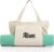 Personalized Yoga Mat Bag for Women – Large Canvas Tote with Carrier Pocket for Gym, Travel, Pilates & Beach – Customizable Embroidery Name Gift