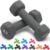 Portzon Weights Dumbbells 10 Colors Options Compatible with Set of 2 Neoprene Dumbbells Set,1-15 LB, Anti-Slip, Anti-roll, Hex Shape