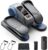 Gonex Under Desk Elliptical Exercise Machine for Seniors, Electric Ellipse Leg Exerciser with Remote, 16 Adjustable Speeds, Manual & 12 Auto Modes, Leg Exerciser While Sitting, Seated Pedal Exerciser