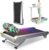 UREVO CyberPad Smart Walking Pad with 14% Auto Incline, Brushless Motorized Under Desk Treadmill for Office Fitness, Elegant Speed Lights, Spacious Surface, Digital Controller, AI-Powered App