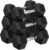Hex Dumbbell 135 lb Set, Pair of 17.5/22.5/27.5 lb, Rubber Encased Dumbbells Strength Training, Hand Weight for Workout & Exercise