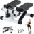 Steppers for Exercise at Home, Mini Stepper with Resistance Bands, 360LBS Capacity Portable Stair Stepper for Home, Hydraulic Fitness Stair Stepper with LCD Monitor