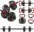Fitvids Multi-Functional Portable Changeable Dumbbell and Barbell Kettlebell Set with Adjustable Weights, 40LBS or 60LBS Sets, Multiple Style
