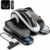 Under Desk Elliptical Machine,Electric Leg Exerciser for Seniors,12 Adjustable Speeds&12 Modes with Remote Control,Elastic Rope,Manual&Auto Mode for Home Office