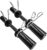 16″ Olympic Dumbbell Handles, Loadable Dumbbells Bar Sets (150LBS Weight Capacity), Compatible with 2’’ Standard Plates, 2 Pair of Spring Collars Included