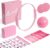Pilates Kit for Women, 13.7in Silicone Pilates Ring with Yoga Ball, 5 Resistance Bands, 1 Yoga Block, 2 Core Sliders, Guide for Full Body Home Workouts