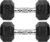 Hex Dumbbells Rubber Coated Cast Iron Hex Black Dumbbell Free Weights for Exercises
