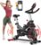 pooboo Exercise Bike, Adjustable Magnetic Resistance Stationary Bikes for Home with App Compatible, 350LB Weight Capacity Indoor Cycling Bike with Large Seat, Tablet Mount and Fitness Courses for Weight Loss,Low Noise Indoor Spin Bike for Home Gym