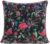 Eyes of India Boho Velvet Bird Print Throw Pillow Cover, Colorful Decorative Floral Accent Bohemian Cushion Case for Sofa Couch Bedroom Living Room, 20×20 inch (50×50 cm), Black