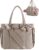 BAGAMSRT Crush Bow Tote Bag for Women, Large Work Tote with 40oz Tumbler, Puffer Travel Tote Bag for Work, Yoga, Gym | For Mom, Diaper, Large Capacity, Everyday Bag