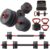 Adjustable Dumbbells Set，60LB Free Weights set with Storage Box，5 in 1 Dumbbell Set used as Kettlebells, Barbell, Push up Stand，Fitness Exercise for Home Gym