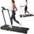 UREVO Strol 2E Smart 2-in-1 Folding Treadmill, Compact Walking Pad with Safety Handle, Plug and Play, Dual LED Display, Workout APP, Walking or Running for Home Office, Remote Included
