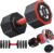 Yoleo Adjustable Dumbbell Set, Weights Dumbbells Set at Home Workout Equipment, 4 in 1 Each Premium Tai Chi-Style Rotary Mounting Adjustable 10/15/20/25 lb dumbbells, with TPU Soft Rubber Handle Suitable Men/Women Updated 2.0