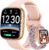 Fitpolo Smart Watch for Women, 1.85″ AMOLED Fitness Tracker with Bluetooth Call, Heart Rate/Sleep/SPO₂ Monitor, 100+ Sports Modes, 3ATM Waterproof Smartwatch for Android/iPhone, Includes 2 Bands